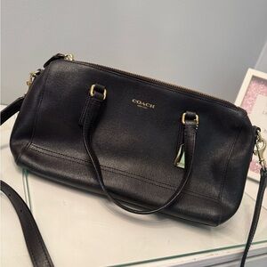 Coach Mini Black Leather Satchel Bag